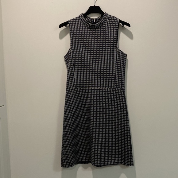 Theory Blue Seraon Palmetto Wool Sleeveless Dress Medium - Picture 5 of 13